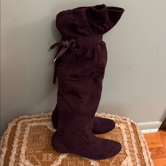 Purple Over-the-Knee Boots - Picture 1 of 5